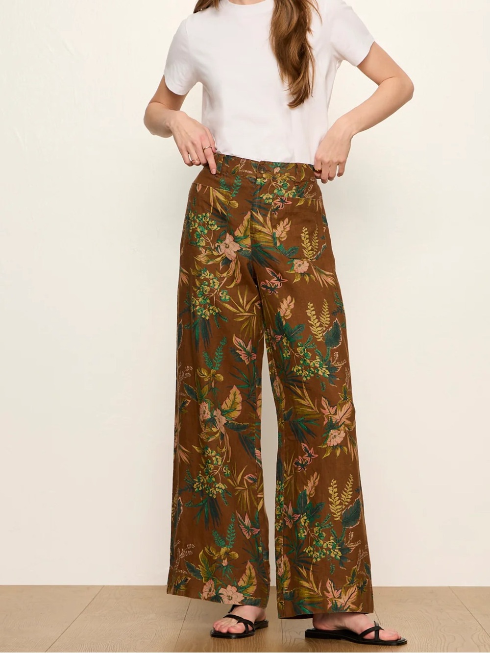 Sanctuary Linen Wide Leg Marine Pant